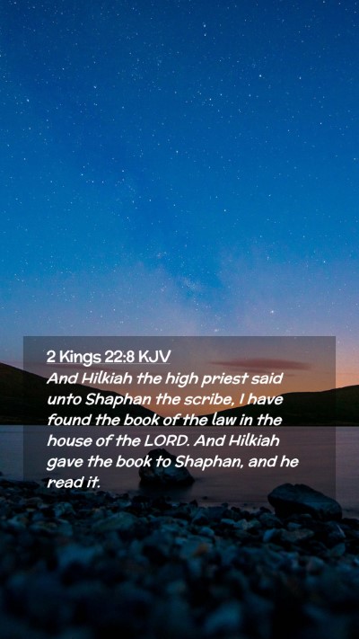 Picture 02 - 2 Kings 22:8 KJV Mobile Phone Wallpaper - And Hilkiah the high priest said unto Shaphan the - Mobile Bible Verse Wallpaper