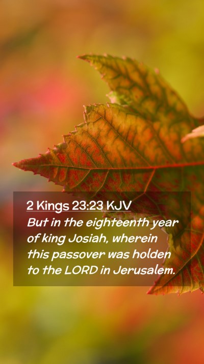 Picture 02 - 2 Kings 23:23 KJV Mobile Phone Wallpaper - But in the eighteenth year of king Josiah, - Mobile Bible Verse Wallpaper