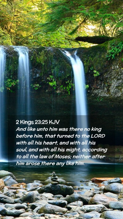 Picture 02 - 2 Kings 23:25 KJV Mobile Phone Wallpaper - And like unto him was there no king before him, - Mobile Bible Verse Wallpaper
