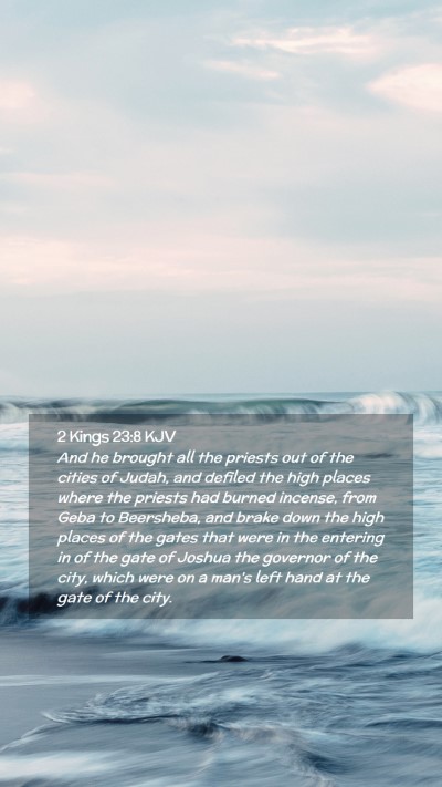 Picture 02 - 2 Kings 23:8 KJV Mobile Phone Wallpaper - And he brought all the priests out of the cities - Mobile Bible Verse Wallpaper