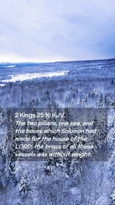 Picture 02 - 2 Kings 25:16 KJV Mobile Phone Wallpaper - The two pillars, one sea, and the bases which - Mobile Bible Verse Wallpaper