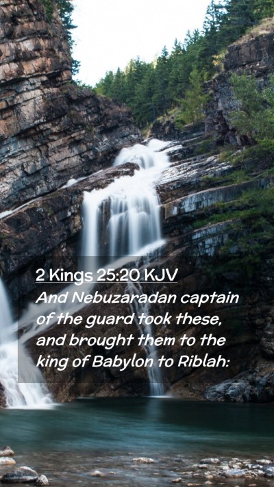 Picture 02 - 2 Kings 25:20 KJV Mobile Phone Wallpaper - And Nebuzaradan captain of the guard took these, - Mobile Bible Verse Wallpaper