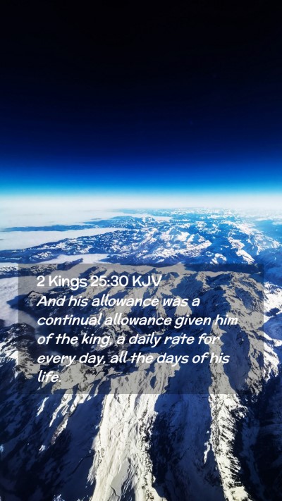 Picture 02 - 2 Kings 25:30 KJV Mobile Phone Wallpaper - And his allowance was a continual allowance given - Mobile Bible Verse Wallpaper