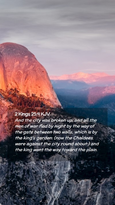 Picture 02 - 2 Kings 25:4 KJV Mobile Phone Wallpaper - And the city was broken up, and all the men of - Mobile Bible Verse Wallpaper