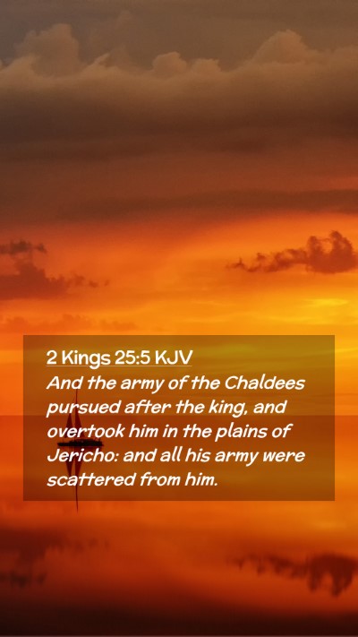 Picture 02 - 2 Kings 25:5 KJV Mobile Phone Wallpaper - And the army of the Chaldees pursued after the - Mobile Bible Verse Wallpaper
