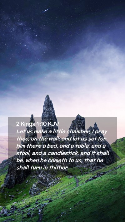 Picture 02 - 2 Kings 4:10 KJV Mobile Phone Wallpaper - Let us make a little chamber, I pray thee, on the - Mobile Bible Verse Wallpaper