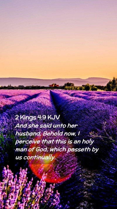 Picture 02 - 2 Kings 4:9 KJV Mobile Phone Wallpaper - And she said unto her husband, Behold now, I - Mobile Bible Verse Wallpaper