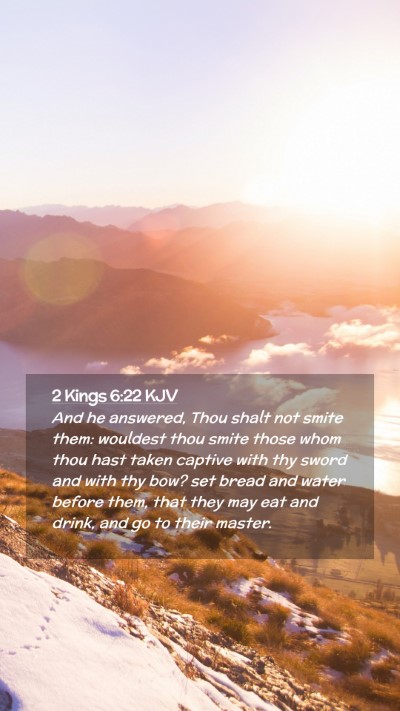 Picture 02 - 2 Kings 6:22 KJV Mobile Phone Wallpaper - And he answered, Thou shalt not smite them: - Mobile Bible Verse Wallpaper