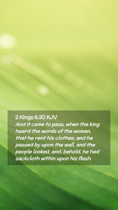 Picture 02 - 2 Kings 6:30 KJV Mobile Phone Wallpaper - And it came to pass, when the king heard the - Mobile Bible Verse Wallpaper