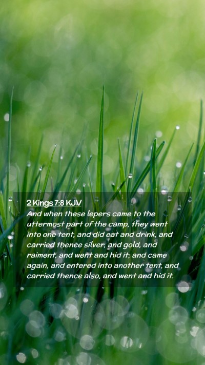 Picture 02 - 2 Kings 7:8 KJV Mobile Phone Wallpaper - And when these lepers came to the uttermost part - Mobile Bible Verse Wallpaper