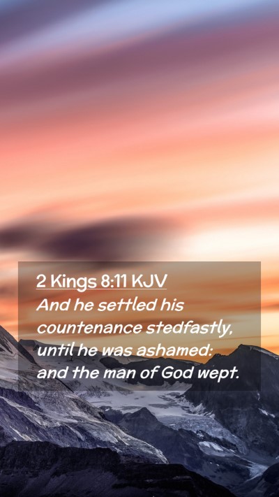 Picture 02 - 2 Kings 8:11 KJV Mobile Phone Wallpaper - And he settled his countenance stedfastly, until - Mobile Bible Verse Wallpaper