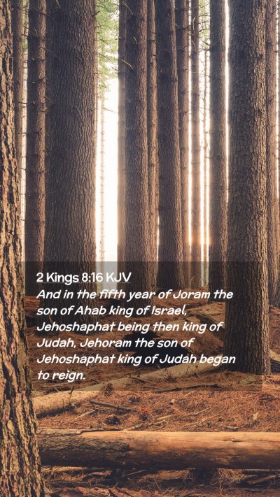 Picture 02 - 2 Kings 8:16 KJV Mobile Phone Wallpaper - And in the fifth year of Joram the son of Ahab - Mobile Bible Verse Wallpaper