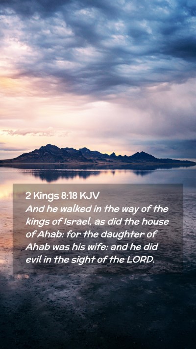 Picture 02 - 2 Kings 8:18 KJV Mobile Phone Wallpaper - And he walked in the way of the kings of Israel, - Mobile Bible Verse Wallpaper