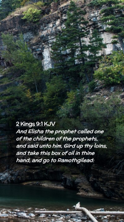 Picture 02 - 2 Kings 9:1 KJV Mobile Phone Wallpaper - And Elisha the prophet called one of the children - Mobile Bible Verse Wallpaper
