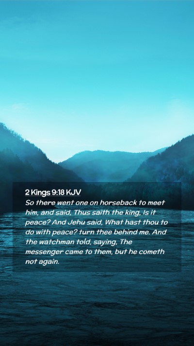 Picture 02 - 2 Kings 9:18 KJV Mobile Phone Wallpaper - So there went one on horseback to meet him, and - Mobile Bible Verse Wallpaper