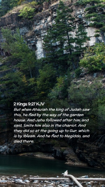 Picture 02 - 2 Kings 9:27 KJV Mobile Phone Wallpaper - But when Ahaziah the king of Judah saw this, he - Mobile Bible Verse Wallpaper