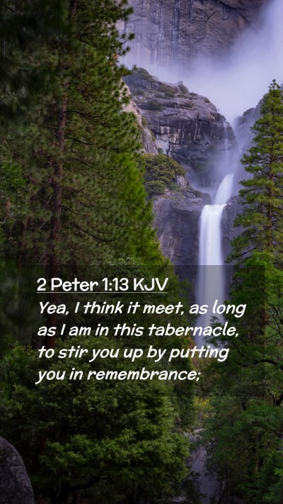 Picture 02 - 2 Peter 1:13 KJV Mobile Phone Wallpaper - Yea, I think it meet, as long as I am in this - Mobile Bible Verse Wallpaper
