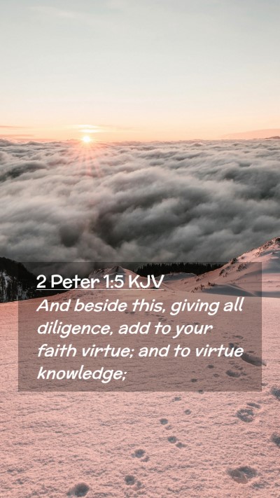 Picture 02 - 2 Peter 1:5 KJV Mobile Phone Wallpaper - And beside this, giving all diligence, add to - Mobile Bible Verse Wallpaper