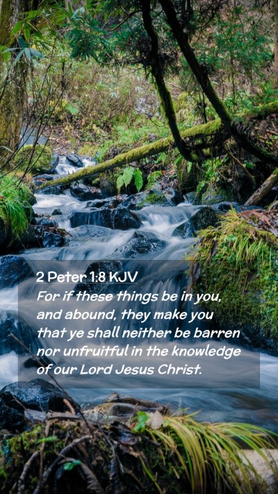 Picture 02 - 2 Peter 1:8 KJV Mobile Phone Wallpaper - For if these things be in you, and abound, they - Mobile Bible Verse Wallpaper
