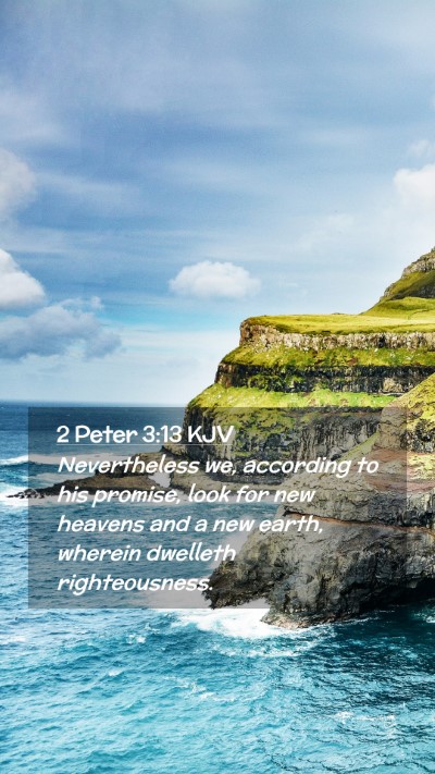 Picture 02 - 2 Peter 3:13 KJV Mobile Phone Wallpaper - Nevertheless we, according to his promise, look - Mobile Bible Verse Wallpaper