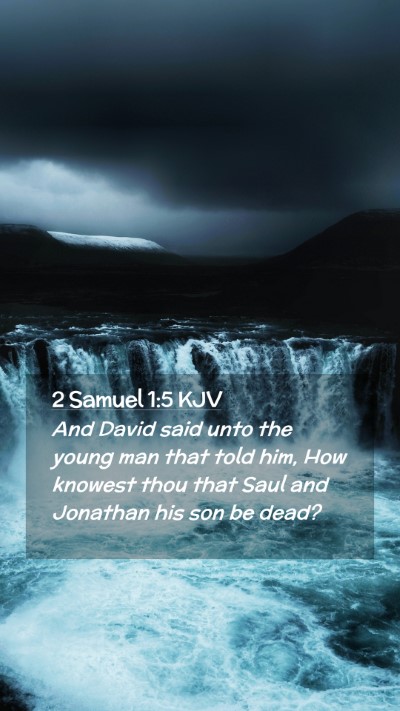 Picture 02 - 2 Samuel 1:5 KJV Mobile Phone Wallpaper - And David said unto the young man that told him, - Mobile Bible Verse Wallpaper