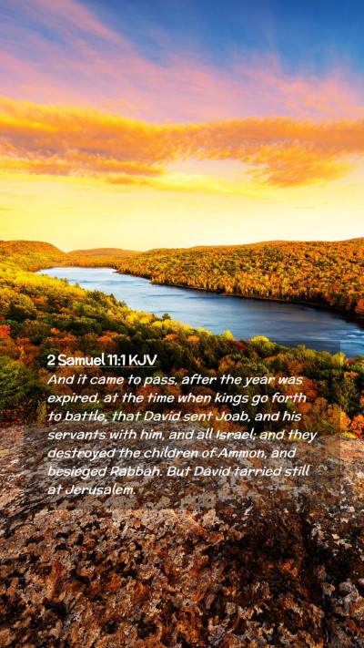 Picture 02 - 2 Samuel 11:1 KJV Mobile Phone Wallpaper - And it came to pass, after the year was expired, - Mobile Bible Verse Wallpaper