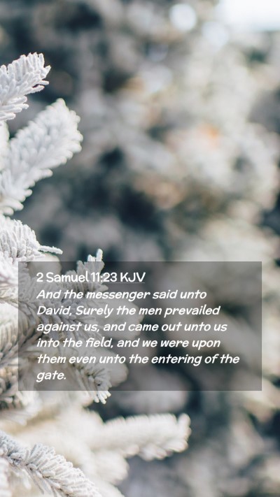 Picture 02 - 2 Samuel 11:23 KJV Mobile Phone Wallpaper - And the messenger said unto David, Surely the men - Mobile Bible Verse Wallpaper
