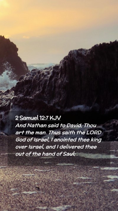 Picture 02 - 2 Samuel 12:7 KJV Mobile Phone Wallpaper - And Nathan said to David, Thou art the man. Thus - Mobile Bible Verse Wallpaper