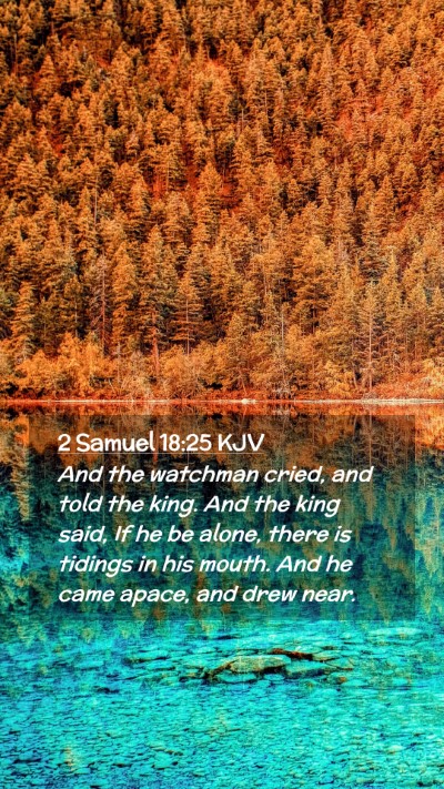 Picture 02 - 2 Samuel 18:25 KJV Mobile Phone Wallpaper - And the watchman cried, and told the king. And - Mobile Bible Verse Wallpaper