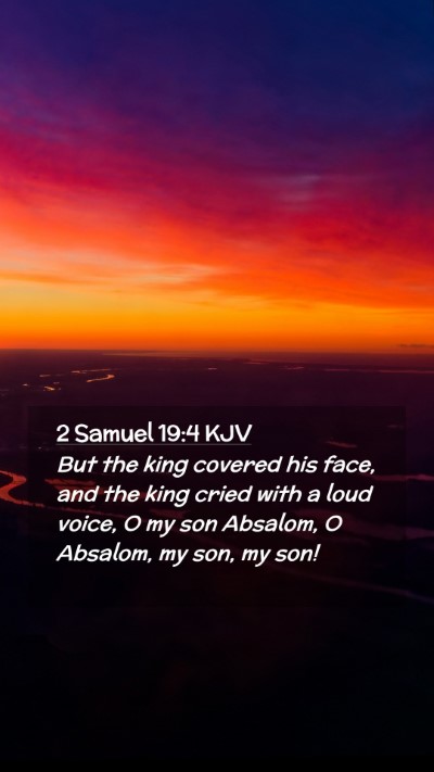 Picture 02 - 2 Samuel 19:4 KJV Mobile Phone Wallpaper - But the king covered his face, and the king cried - Mobile Bible Verse Wallpaper