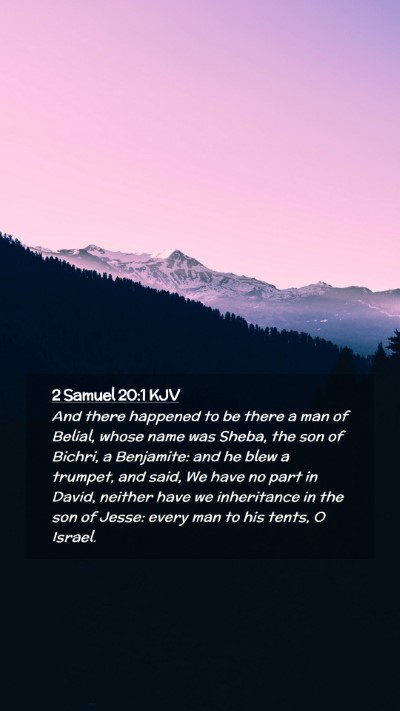 Picture 02 - 2 Samuel 20:1 KJV Mobile Phone Wallpaper - And there happened to be there a man of Belial, - Mobile Bible Verse Wallpaper