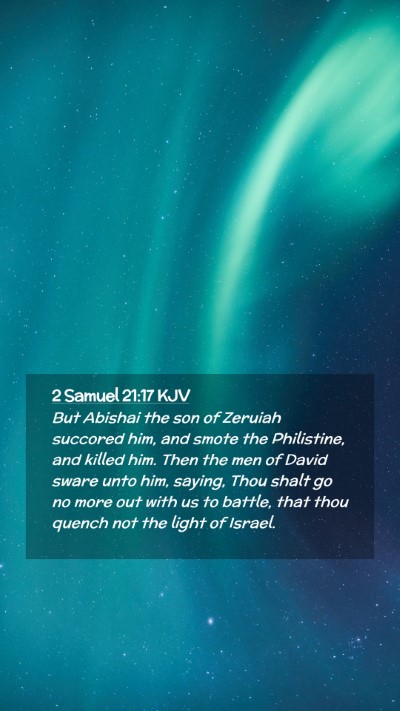 Picture 02 - 2 Samuel 21:17 KJV Mobile Phone Wallpaper - But Abishai the son of Zeruiah succored him, and - Mobile Bible Verse Wallpaper