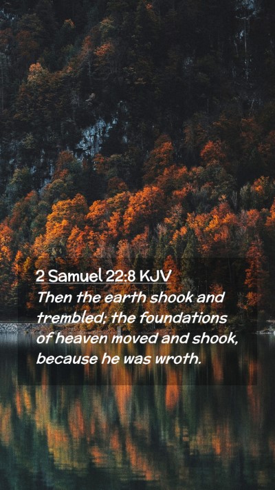 Picture 02 - 2 Samuel 22:8 KJV Mobile Phone Wallpaper - Then the earth shook and trembled; the - Mobile Bible Verse Wallpaper
