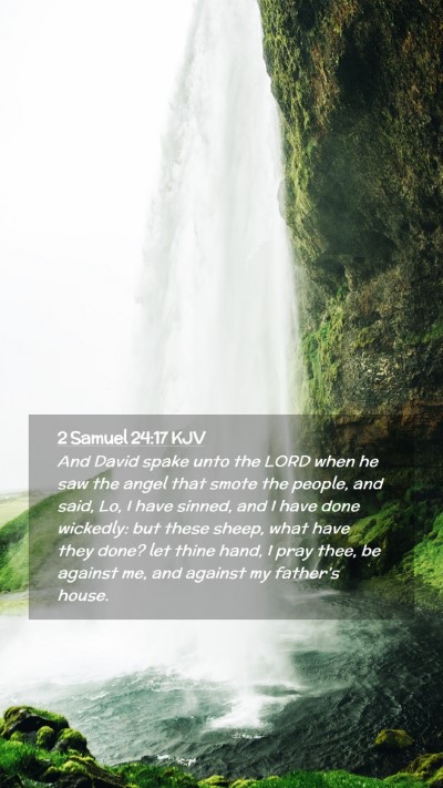 Picture 02 - 2 Samuel 24:17 KJV Mobile Phone Wallpaper - And David spake unto the LORD when he saw the - Mobile Bible Verse Wallpaper