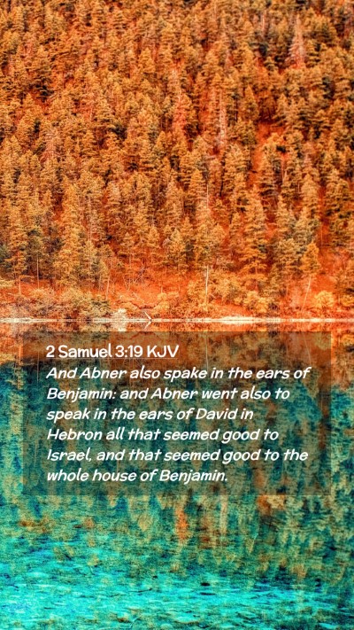 Picture 02 - 2 Samuel 3:19 KJV Mobile Phone Wallpaper - And Abner also spake in the ears of Benjamin: and - Mobile Bible Verse Wallpaper