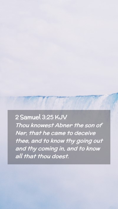 Picture 02 - 2 Samuel 3:25 KJV Mobile Phone Wallpaper - Thou knowest Abner the son of Ner, that he came - Mobile Bible Verse Wallpaper