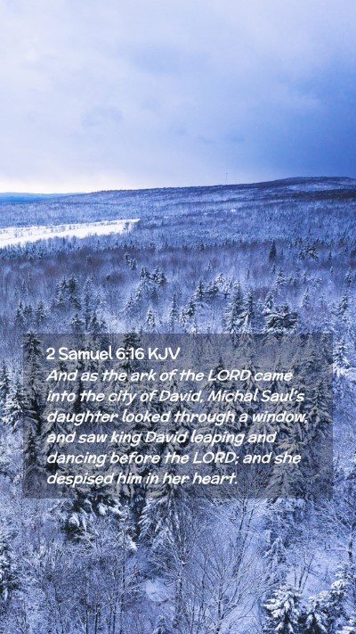 Picture 02 - 2 Samuel 6:16 KJV Mobile Phone Wallpaper - And as the ark of the LORD came into the city of - Mobile Bible Verse Wallpaper