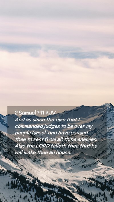 Picture 02 - 2 Samuel 7:11 KJV Mobile Phone Wallpaper - And as since the time that I commanded judges to - Mobile Bible Verse Wallpaper
