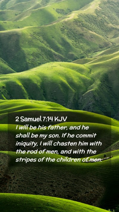 Picture 02 - 2 Samuel 7:14 KJV Mobile Phone Wallpaper - I will be his father, and he shall be my son. If - Mobile Bible Verse Wallpaper