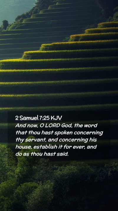 Picture 02 - 2 Samuel 7:25 KJV Mobile Phone Wallpaper - And now, O LORD God, the word that thou hast - Mobile Bible Verse Wallpaper