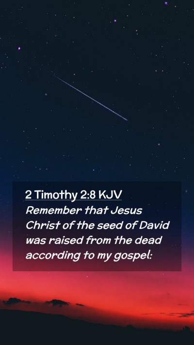 Picture 02 - 2 Timothy 2:8 KJV Mobile Phone Wallpaper - Remember that Jesus Christ of the seed of David - Mobile Bible Verse Wallpaper