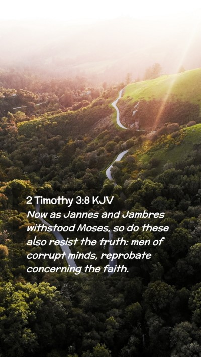 Picture 02 - 2 Timothy 3:8 KJV Mobile Phone Wallpaper - Now as Jannes and Jambres withstood Moses, so do - Mobile Bible Verse Wallpaper