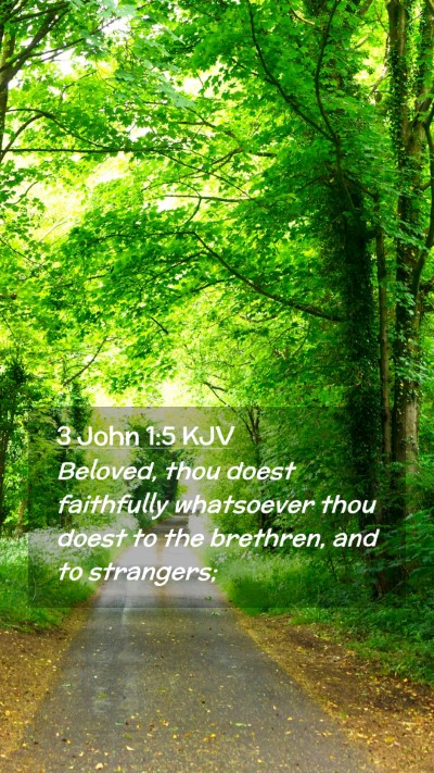 Picture 02 - 3 John 1:5 KJV Mobile Phone Wallpaper - Beloved, thou doest faithfully whatsoever thou - Mobile Bible Verse Wallpaper