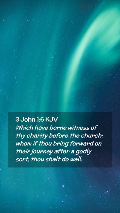 Picture 02 - 3 John 1:6 KJV Mobile Phone Wallpaper - Which have borne witness of thy charity before - Mobile Bible Verse Wallpaper