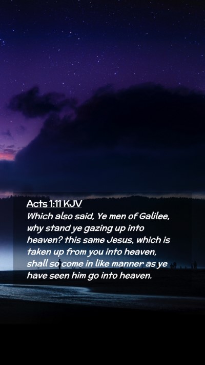 Picture 02 - Acts 1:11 KJV Mobile Phone Wallpaper - Which also said, Ye men of Galilee, why stand ye - Mobile Bible Verse Wallpaper