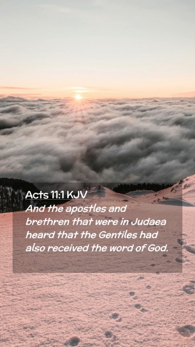 Picture 02 - Acts 11:1 KJV Mobile Phone Wallpaper - And the apostles and brethren that were in Judaea - Mobile Bible Verse Wallpaper