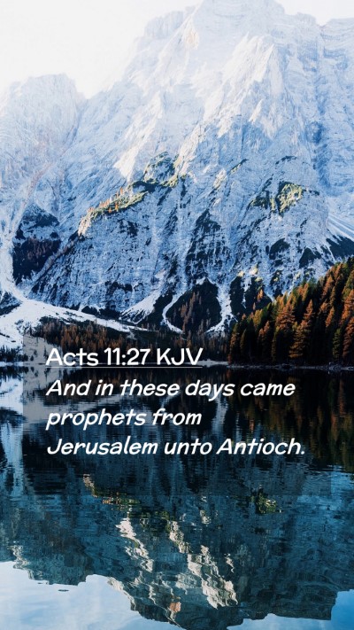 Picture 02 - Acts 11:27 KJV Mobile Phone Wallpaper - And in these days came prophets from Jerusalem - Mobile Bible Verse Wallpaper