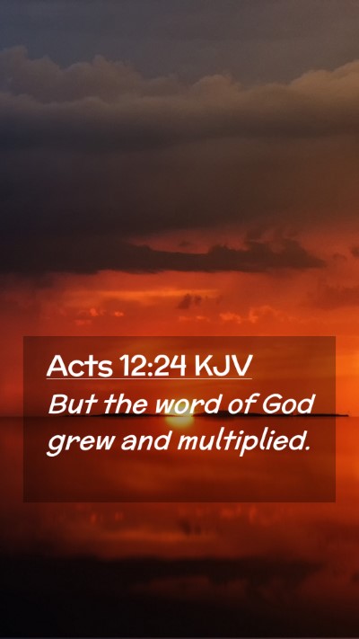 Picture 02 - Acts 12:24 KJV Mobile Phone Wallpaper - But the word of God grew and - Mobile Bible Verse Wallpaper