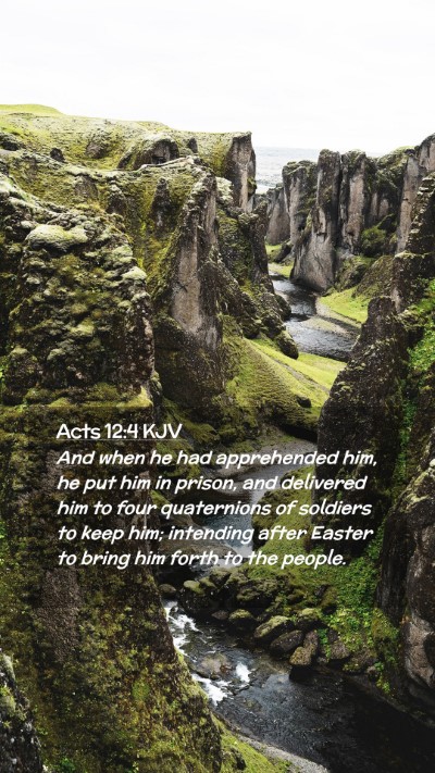 Picture 02 - Acts 12:4 KJV Mobile Phone Wallpaper - And when he had apprehended him, he put him in - Mobile Bible Verse Wallpaper