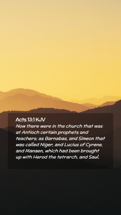 Picture 02 - Acts 13:1 KJV Mobile Phone Wallpaper - Now there were in the church that was at Antioch - Mobile Bible Verse Wallpaper